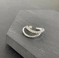 【ダブルライン】 イヤーカフ　シルバー