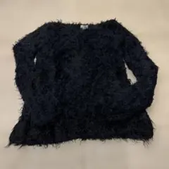 Armani Jeans 黒 ファー風 長袖セーターのサムネイル