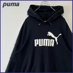 【良品　ビッグロゴ】 PUMA プーマ プルオーバーパーカー 古着 メンズ XL