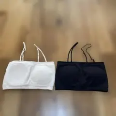 値下▶︎ブラトップセット白ホワイト黒ブラック2点セットでお買得