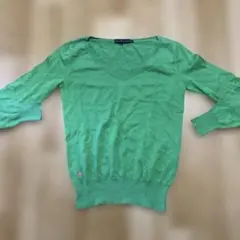 Ralph Lauren グリーン Vネックニット M