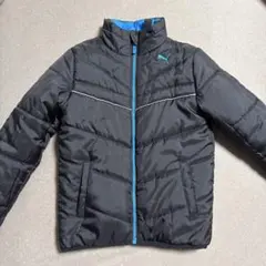 PUMA キッズ 中綿ジャケット ブラック ブルー 128