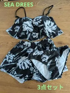 レッセパッセ 水着 3点セット 9M 花柄 ネイビー | Mercari