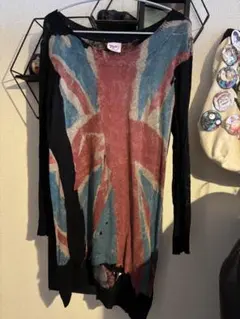 Rna ユニオンジャック柄 長袖ニットM