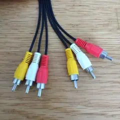RCAケーブル 赤白黄 3本 AVケーブル 3pin-1m オス↔︎オス