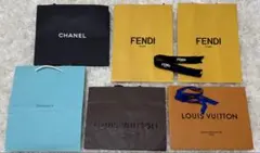 【まとめ売り】高級ブランドショップ袋6枚セット