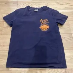 Langlitz Leathers プリント Tシャツ ネイビーのサムネイル
