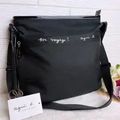 極美品☆agnes b.アニエスベー ショルダーバッグナイロン ブラック 軽量