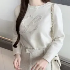 Lumignon ♥ L holiday tweed knit【ホワイト】