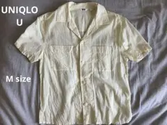 UNIQLO U 大きめシルエット　シアーオープンカラーシャツ　半袖　綿100%