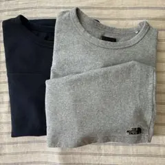 ノースフェイス 七分袖Tシャツ 2枚セット　グレー　ネイビー