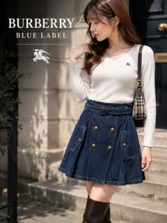 BURBERRY BLUE LABEL デニムスカート ベルト付き 36のサムネイル