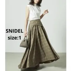 SNIDEL 美品 メタリックボリュームスカート チェック スナイデル サイズ1のサムネイル