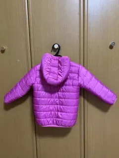 キッズ 中綿ジャケット ピンク フード付き