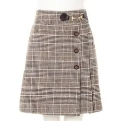 ビット付起毛チェック台形スカート INGNI allamanda