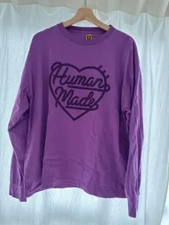HUMAN MADE ハートロゴ 長袖カットソー パープルのサムネイル