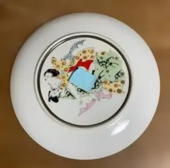 九谷焼 春画 飾り皿 絵皿 裏面 浮世絵 枕絵 艶絵 竹模様 陶器 現状品!! 九谷焼 春画 飾り皿 絵皿 裏面 浮世絵 枕絵 艶絵 竹模様 陶器 現状品