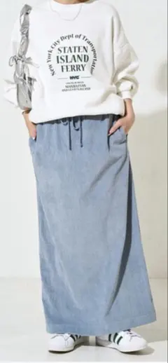 今季FREAK'S STORE カットコーデュロイスリットイージースカート