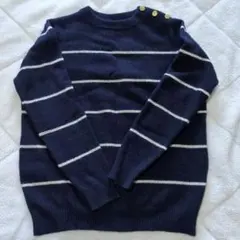 BEAUTY&YOUTH ネイビー ストライプ セーター