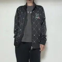 kappaカッパ　エンブレム刺繍　総柄トラックジャケット ジャージLL