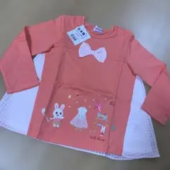 【新品】ミキハウス 長袖カットソー デザイナーうさこ　チュニック　100cm