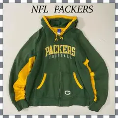 リーボック NFL グリーンベイ パッカーズ 刺繍ジップアップパーカー