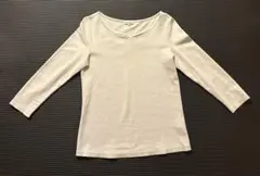 THE SUIT COMPANY ホワイト Vネック 7分袖 Tシャツ