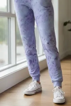 bobbiebrook紫タイダイレギンス/M/ヨガトレーニングレディーススパッツ