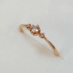 K18 天然ダイヤモンド 0.238ct 0.10ct リング - メルカリ