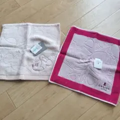 タオルハンカチ2枚セット ピンク