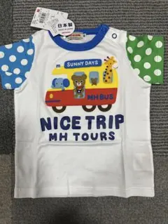 ミキハウス 動物プリント Tシャツ 80