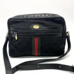 ショルダーバッグ 黒 ストライプデザイン値下げ不可