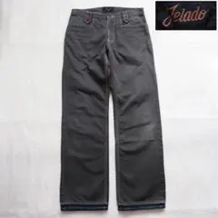 ホースハイド✨JELADO 裾切り替えワークパンツ レザーベルトループ 馬革