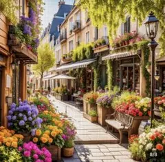 クロスステッチキット14CT フラワーストリート