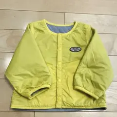 キルティングリバーシブルジャケット 90cm イエロー×グレー ベビー 新品