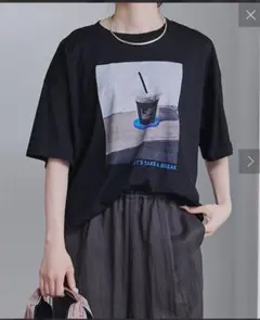 コーヒーフォトプリントTシャツ ピュアルセシン　pualcecin