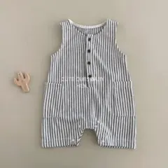 ストライプロンパース 95cm以下