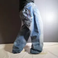 00s ROCAWEAR デニム 極太バギーパンツ 刺繍ロゴ Y2K W36 - メルカリ