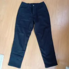 フェリシモリブインコンフォート裏ボアストレートパンツブラックサイズ5