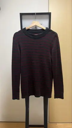 02aw Martin Margiela ボーダーマリンニット グレー レッドのサムネイル