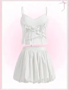 バレエコア バルーンスカート キャミ セット