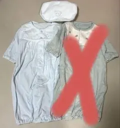 赤ちゃんの城ツーウェイ・ドレスオール＋スタイ付き 50〜70