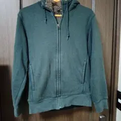 UNIQLOダークグリーン フルジップパーカー S