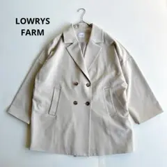 ローリーズファーム　チェスターコート　オーバーサイズ　4ボタン　グレージュ