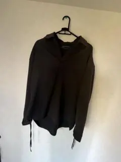 【CLEL 】ヘリンボーンTRサイドレーススキッパーシャツ