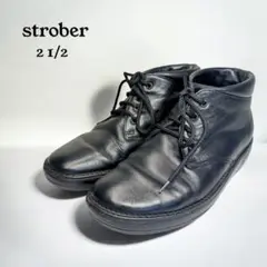 strober ストロバー　ショートブーツ（22）コンフォートシューズ　本革　黒