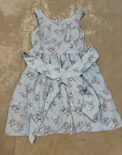 Nice Claup ナイスクラップ 水色 花柄 ノースリーブ ワンピース