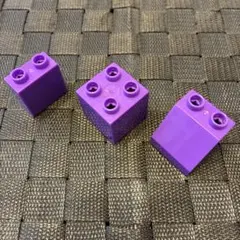 アンパンマンブロックラボ バイキンじょうとだだんだん　パーツ　紫ブロック 3個