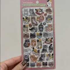 ボンボンドロップシール　ネコ　猫　和柄　正規品