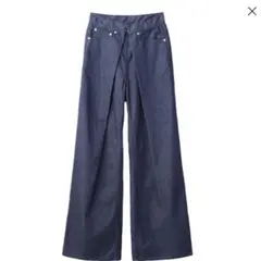 RIGID DENIM WIDE PANTS WOMENS